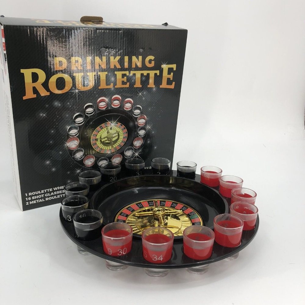 Novelty Shot Glass Roulette Complete Set Drinking Game Bar Ware Adult Fun Party